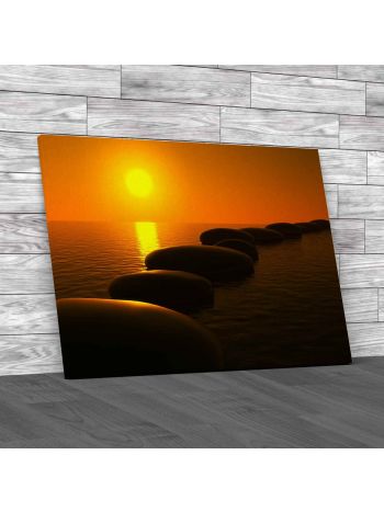 Stunning Sunset Seascape Canvas Print Large Picture Wall Art