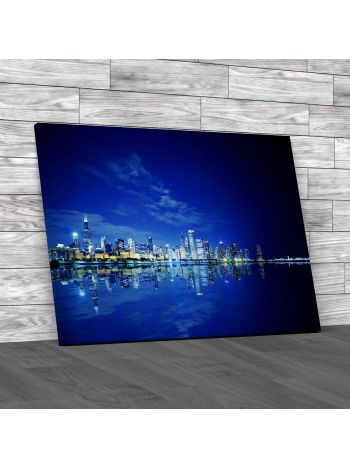 Chicago City Skyline Canvas Print Large Picture Wall Art