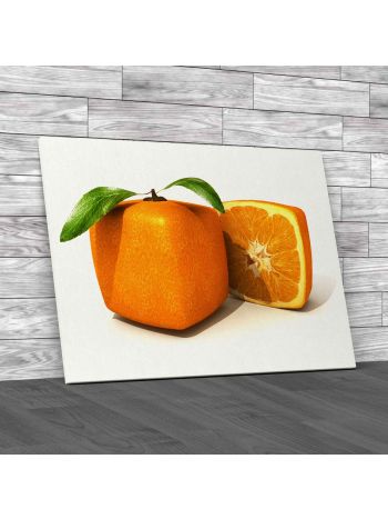 Abstract Square Orange Canvas Print Large Picture Wall Art