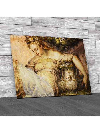 Vintage Beautiful Woman Canvas Print Large Picture Wall Art