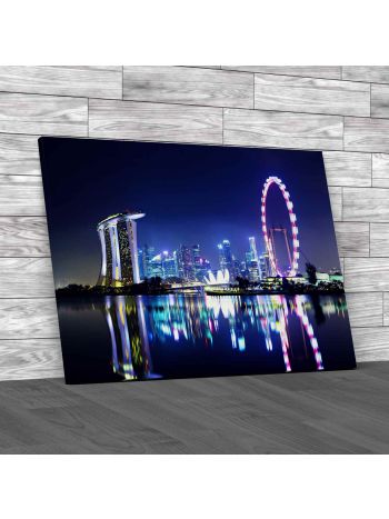 Singapore City Skyline Canvas Print Large Picture Wall Art