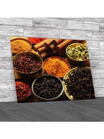 Kitchen Spices and Herbs Canvas Print Large Picture Wall Art