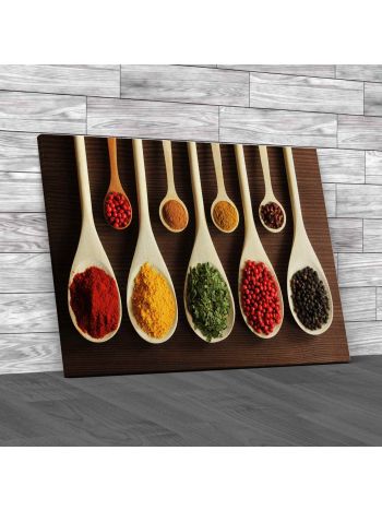 Kitchen Herbs and Spices Canvas Print Large Picture Wall Art