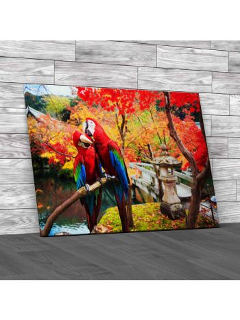 Blue Gold Macaw Canvas Print Large Picture Wall Art