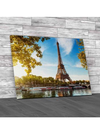 Eiffel Tower Paris France Canvas Print Large Picture Wall Art