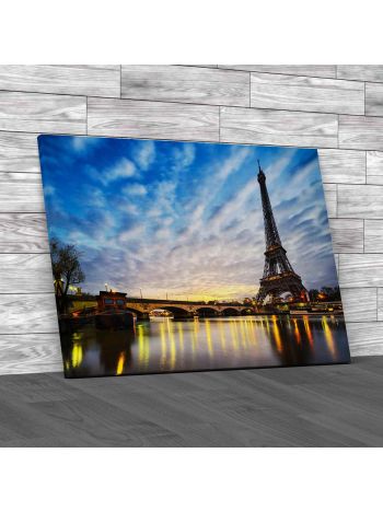 Sunrise At The Eiffel Tower Paris Canvas Print Large Picture Wall Art