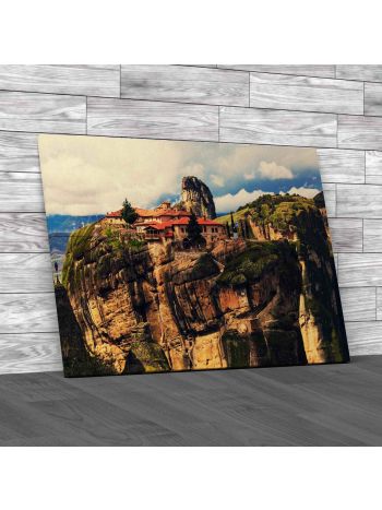 Meteora Monasteries In Greece Canvas Print Large Picture Wall Art