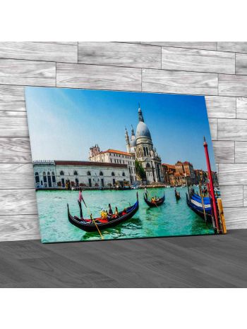 Gondolas On The Canal Grande Canvas Print Large Picture Wall Art