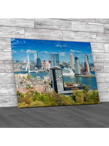 Rotterdam Skyline Canvas Print Large Picture Wall Art