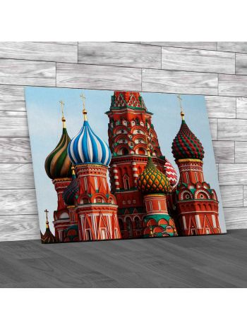 Moscow Saint Basil Cathedral Cupola Canvas Print Large Picture Wall Art