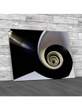Spiralling Stairs In Silken Hotel Bilbao Canvas Print Large Picture Wall Art