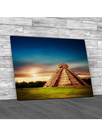 Temple Of Kukulkan Canvas Print Large Picture Wall Art