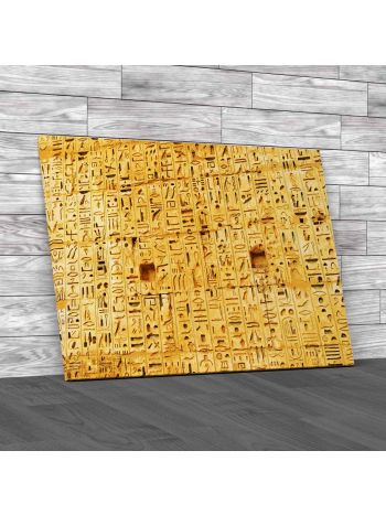 Hieroglyphs In Habu Temple Canvas Print Large Picture Wall Art