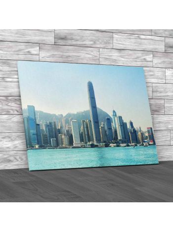 Hong Kong Skyline In Day Time Canvas Print Large Picture Wall Art