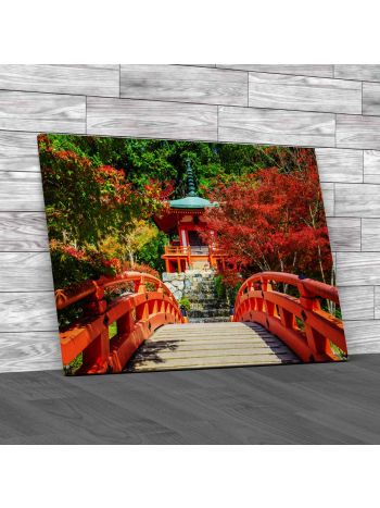 Daigoji Temple In Autumn Canvas Print Large Picture Wall Art