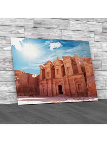 The Monastery In Petra Jordan Canvas Print Large Picture Wall Art