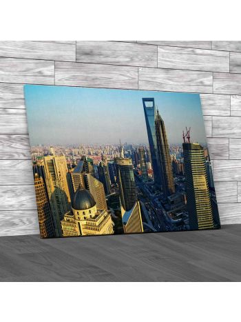 Shanghai Skyline Canvas Print Large Picture Wall Art