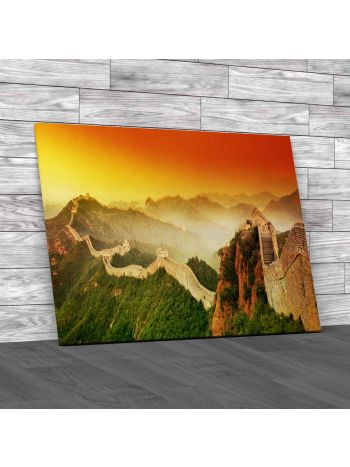 Great Wall Of China At Sunrise Canvas Print Large Picture Wall Art