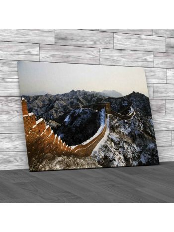 Great Wall Of China In Winter Canvas Print Large Picture Wall Art
