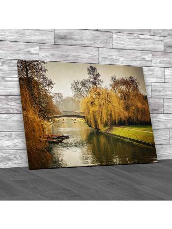 Bridge Over The Cam River Canvas Print Large Picture Wall Art