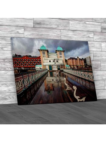 Penarth Pier And Seafront Canvas Print Large Picture Wall Art