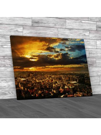 Edinburgh Skyline Canvas Print Large Picture Wall Art