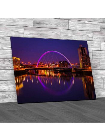 Glasgow Waterside Canvas Print Large Picture Wall Art