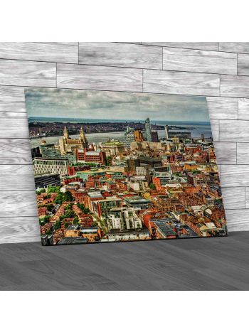 Cityscape Of Liverpool Canvas Print Large Picture Wall Art
