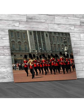 Marching In Front Of Buckingham Palace Canvas Print Large Picture Wall Art