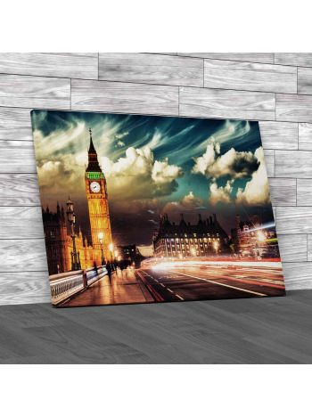 Big Ben At Sunset Canvas Print Large Picture Wall Art