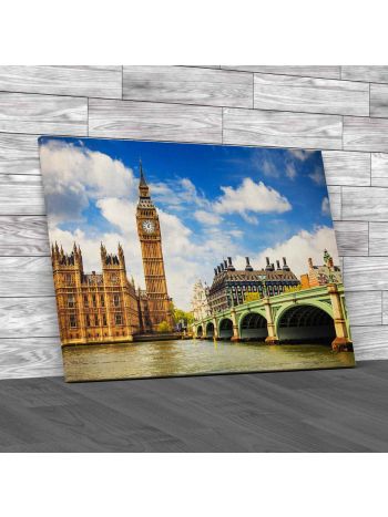 Big Ben And Houses Of Parliament Canvas Print Large Picture Wall Art