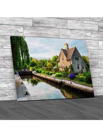Iffley Lock On The River Thames Oxford Canvas Print Large Picture Wall Art