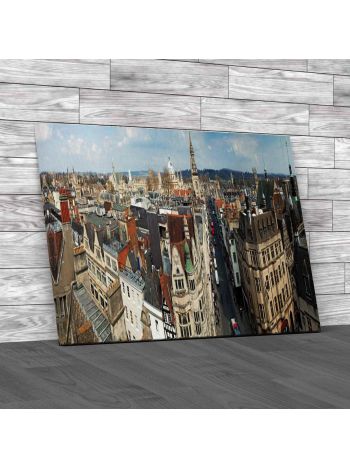 Panoramic View Of Oxford Canvas Print Large Picture Wall Art