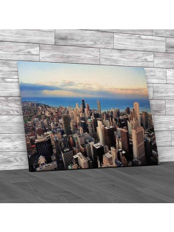 Downtown Chicago Canvas Print Large Picture Wall Art