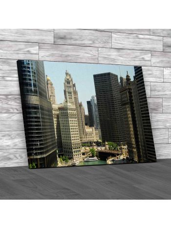 Downtown Chicago 2 Canvas Print Large Picture Wall Art