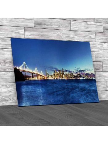 Miami Harbour Canvas Print Large Picture Wall Art