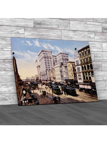 New Orleans Canal Street Canvas Print Large Picture Wall Art