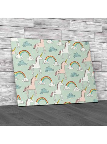 Unicorns And Rainbows Canvas Print Large Picture Wall Art