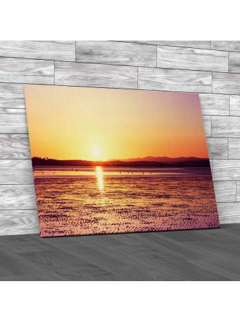 Cramond Beach Edinburgh Canvas Print Large Picture Wall Art