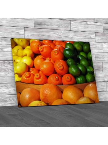 Colored Citrus Fruit Canvas Print Large Picture Wall Art