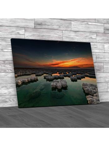 Dead Sea Sunrise Canvas Print Large Picture Wall Art
