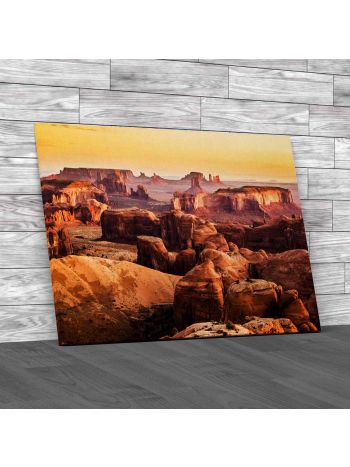 Monument Valley Canyon In Usa Canvas Print Large Picture Wall Art