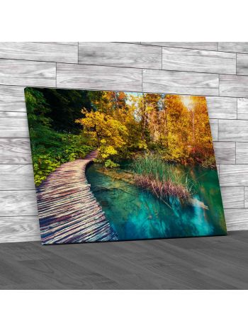 Plitvice Lakes National Park Croatia 2 Canvas Print Large Picture Wall Art