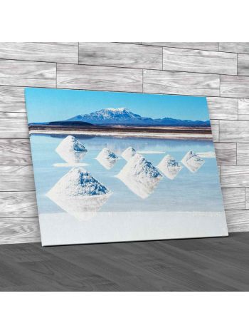 Salt Lake Uyuni In Bolivia Canvas Print Large Picture Wall Art