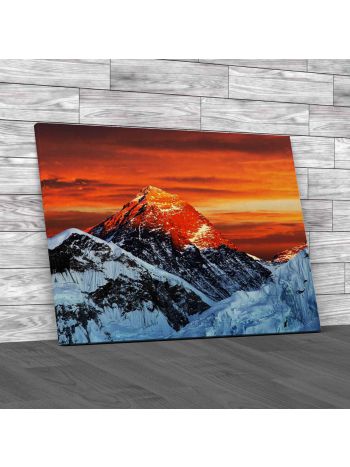 Mount Everest At Sunset Canvas Print Large Picture Wall Art