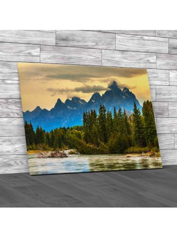 Grand Tetons National Park Wyoming Canvas Print Large Picture Wall Art