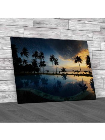 Sunrise At Thailand Paradise Canvas Print Large Picture Wall Art