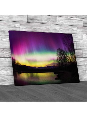 Polar Lights Or Northern Lights Canvas Print Large Picture Wall Art
