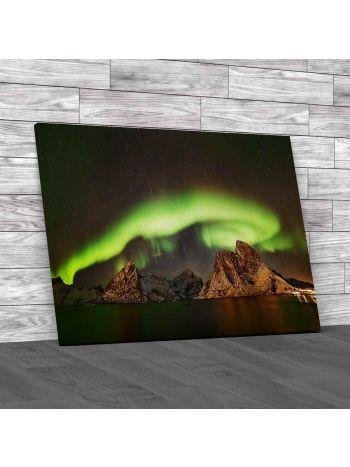 Polar Lights Or Northern Lights 2 Canvas Print Large Picture Wall Art