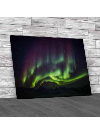Polar Lights Or Northern Light3 Canvas Print Large Picture Wall Art